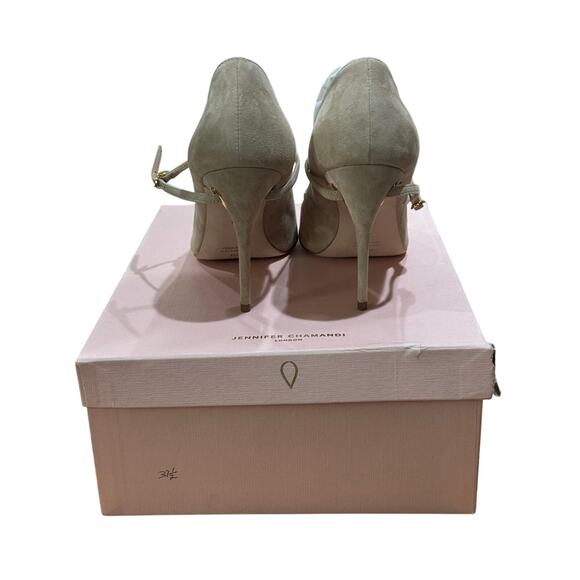Jennifer Chamandi Lorenzo 105 mm Sand Suede Pumps sz. 39 eu - Picture 9 of 11